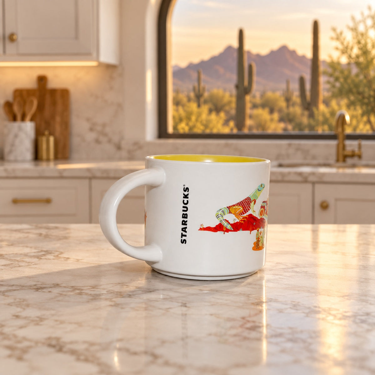 Starbucks Phoenix Discovery Series 14oz Coffee Mug Arizona Desert EUC
